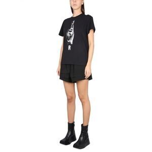 RAF SIMONS Graphic Print Cotton T-Shirt Women BLACK T-Shirts & Tops